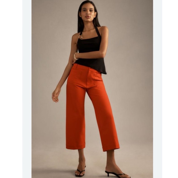 NWT Anthropologie Maeve The Colette Cropped Wide-Leg Pants Ponte Edition, 26 - Picture 3 of 13